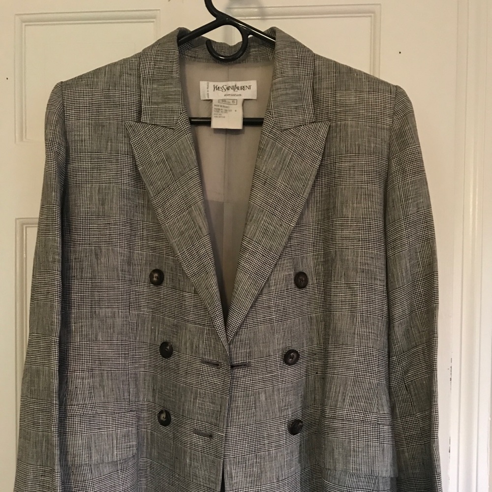 YSL Houndstooth Blazer